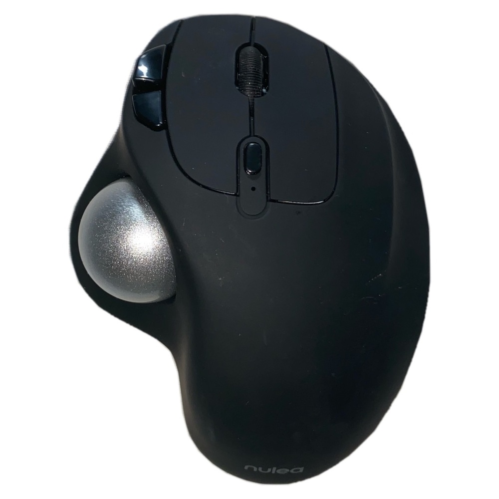 Nulea G-Silver M501 Wireless Trackball Mouse Ergonomic Bluetooth/USB Receiver